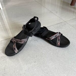 Teva Black and Pink Casual Sandals